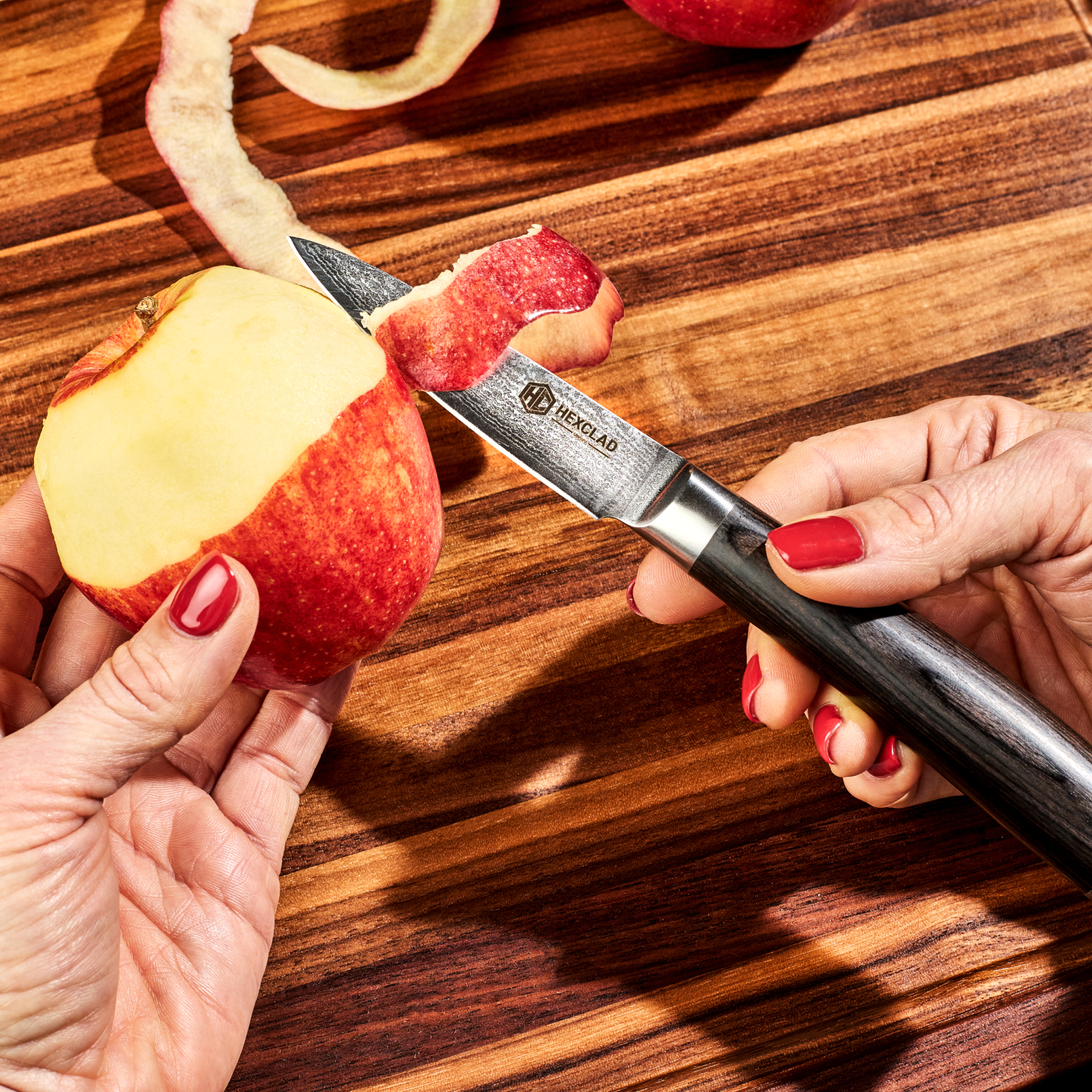 Damascus Steel Knife Set, 7-pc (Espresso)