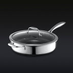 Hybrid Deep Sauté Pan with Lid, 4.5-Qt